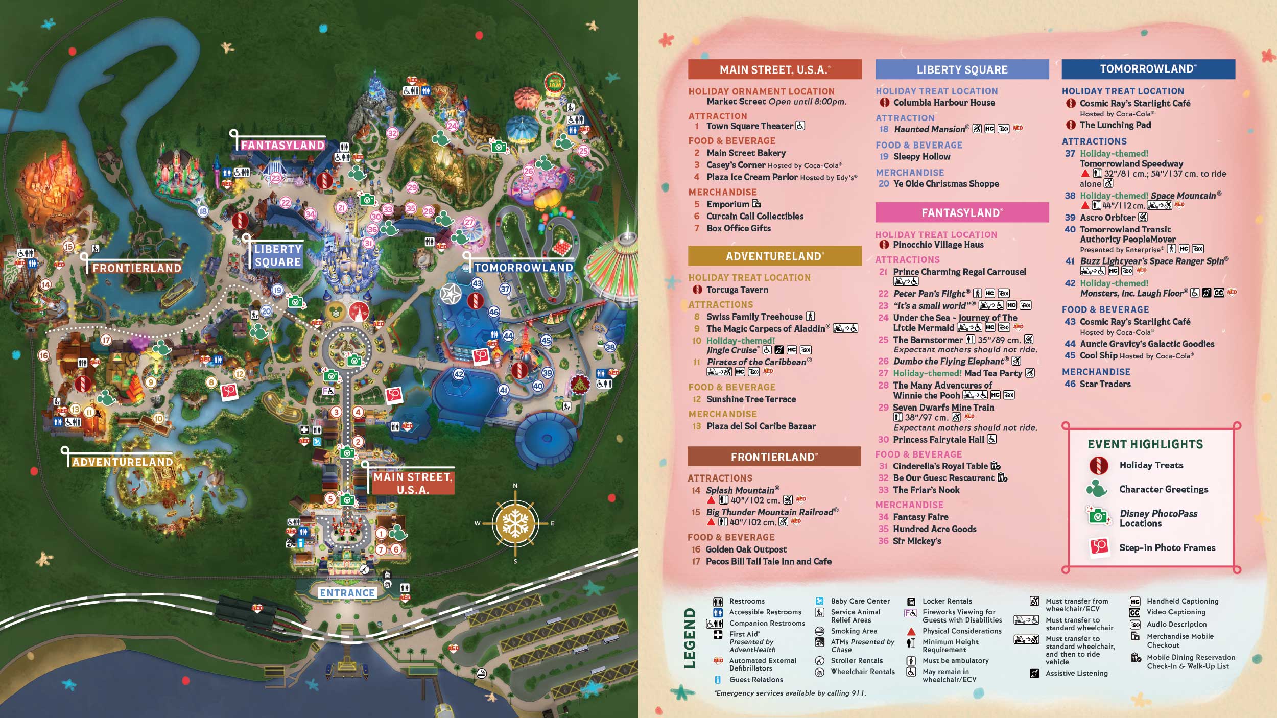 Mickey's Very Merry Christmas Party map