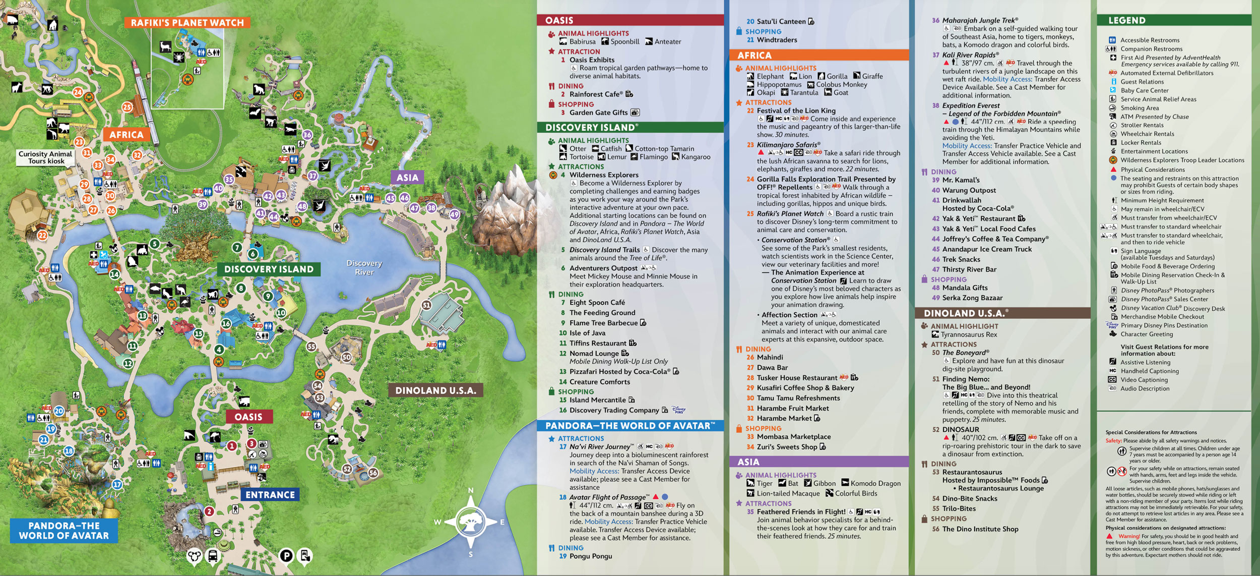 Disney's Animal Kingdom map Theme Park map