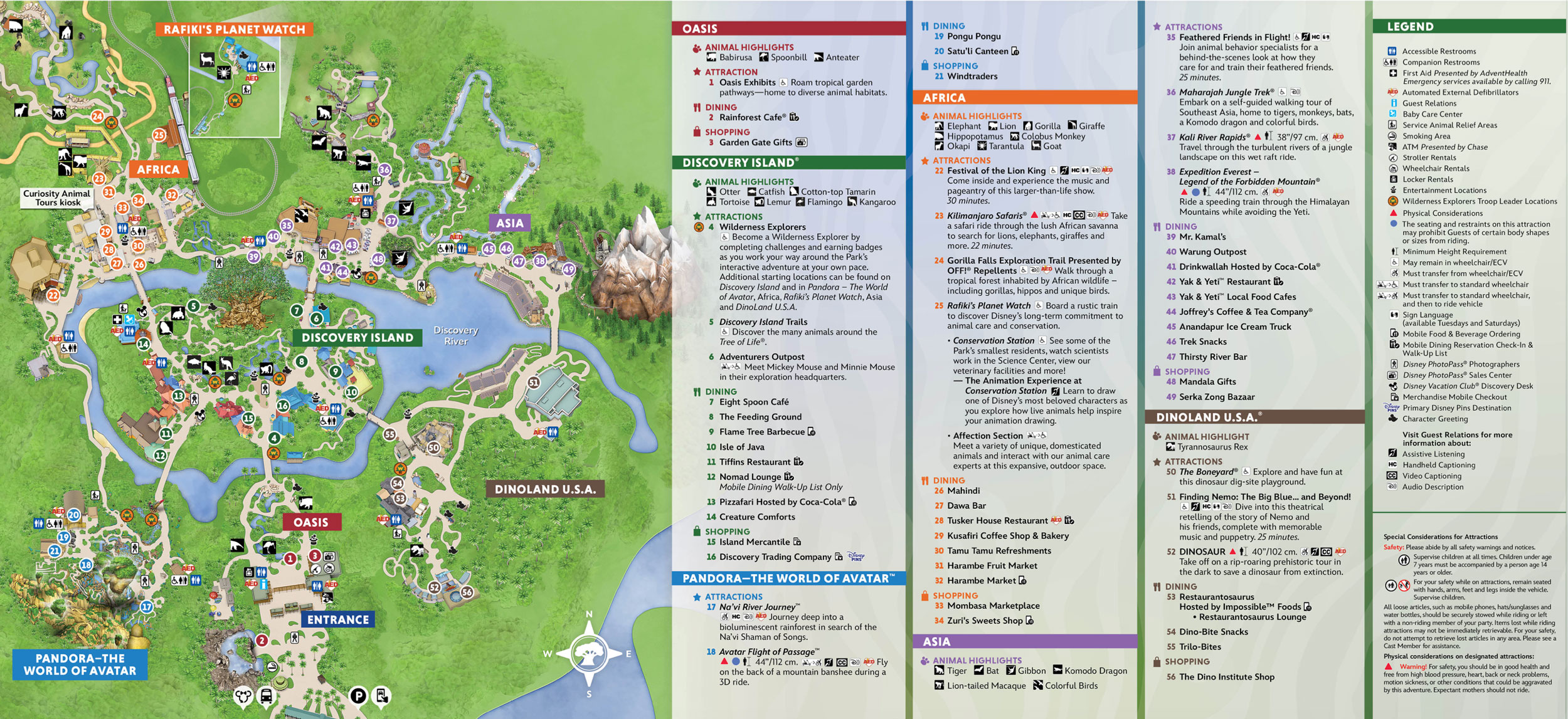 Disney's Animal Kingdom map Theme Park map