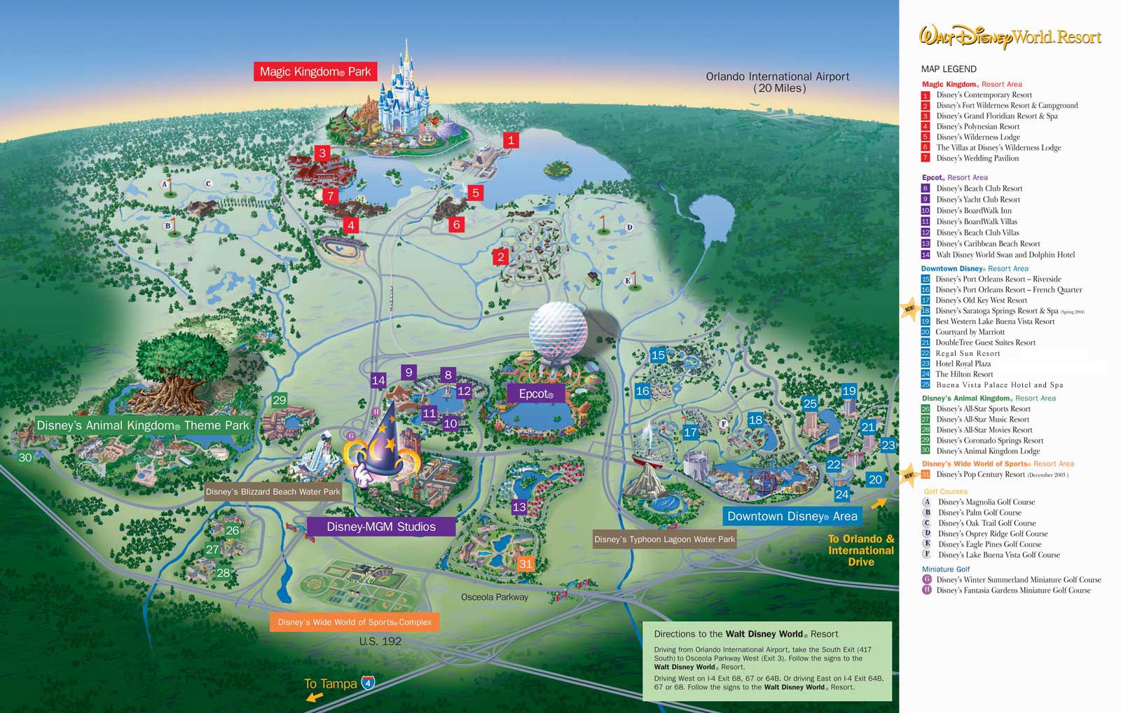 Map of Walt Disney World Resort