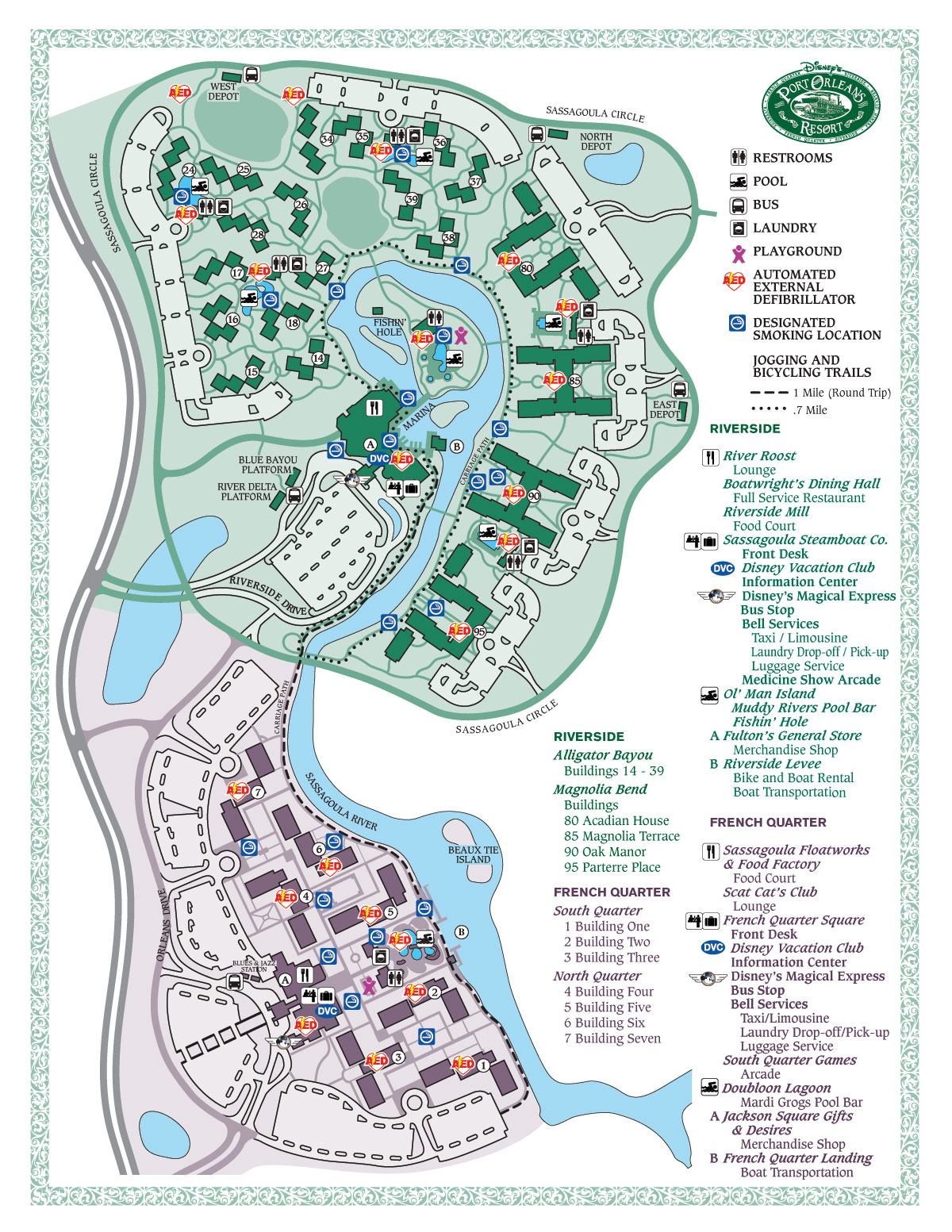 Disney's Port Orleans Riverside map 
