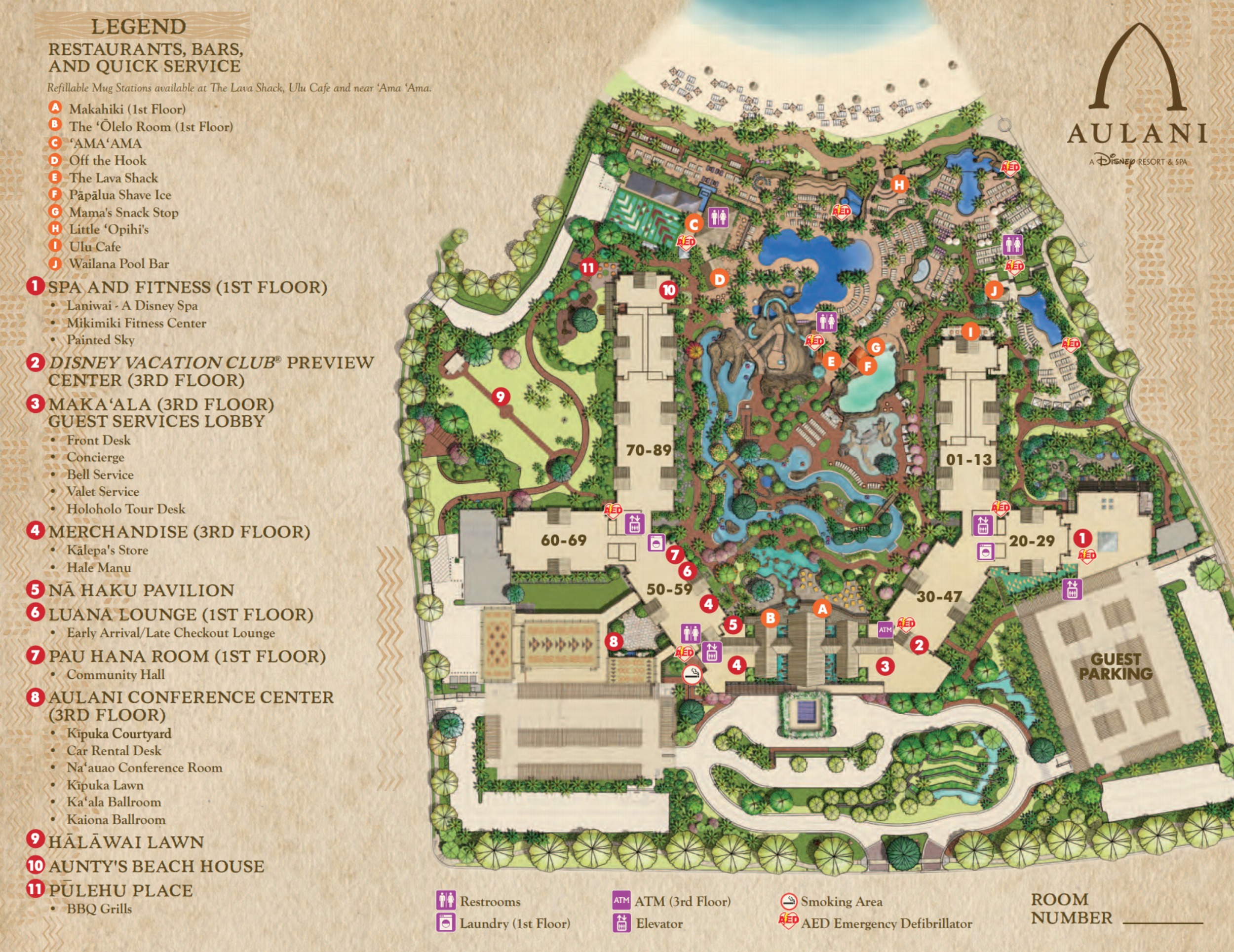 Disney's Aulani Resort Map