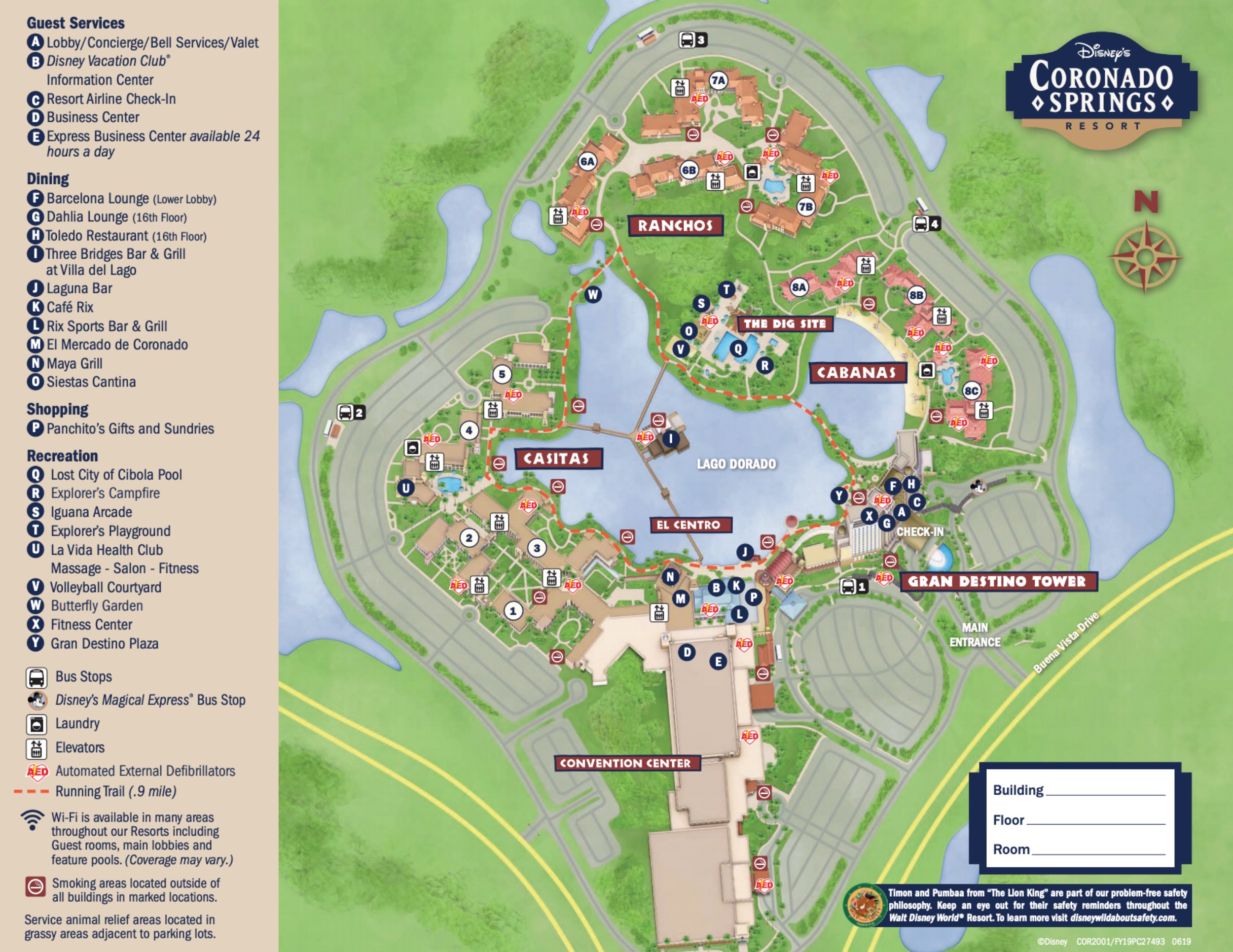 Disney's Coronado Springs Resort Map