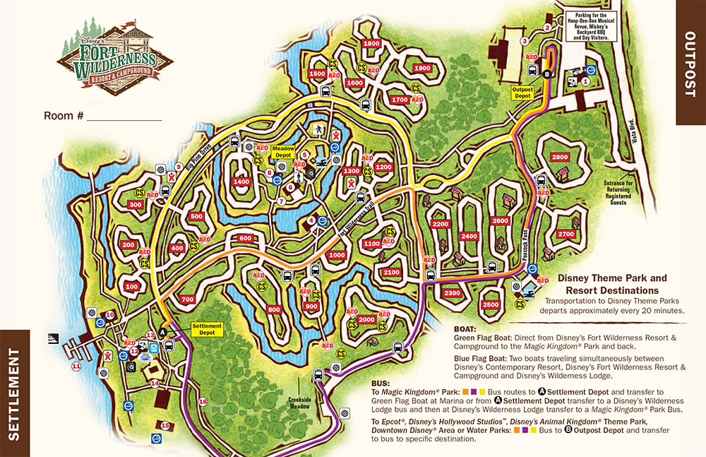 Fort Wilderness Resort & Campground Map