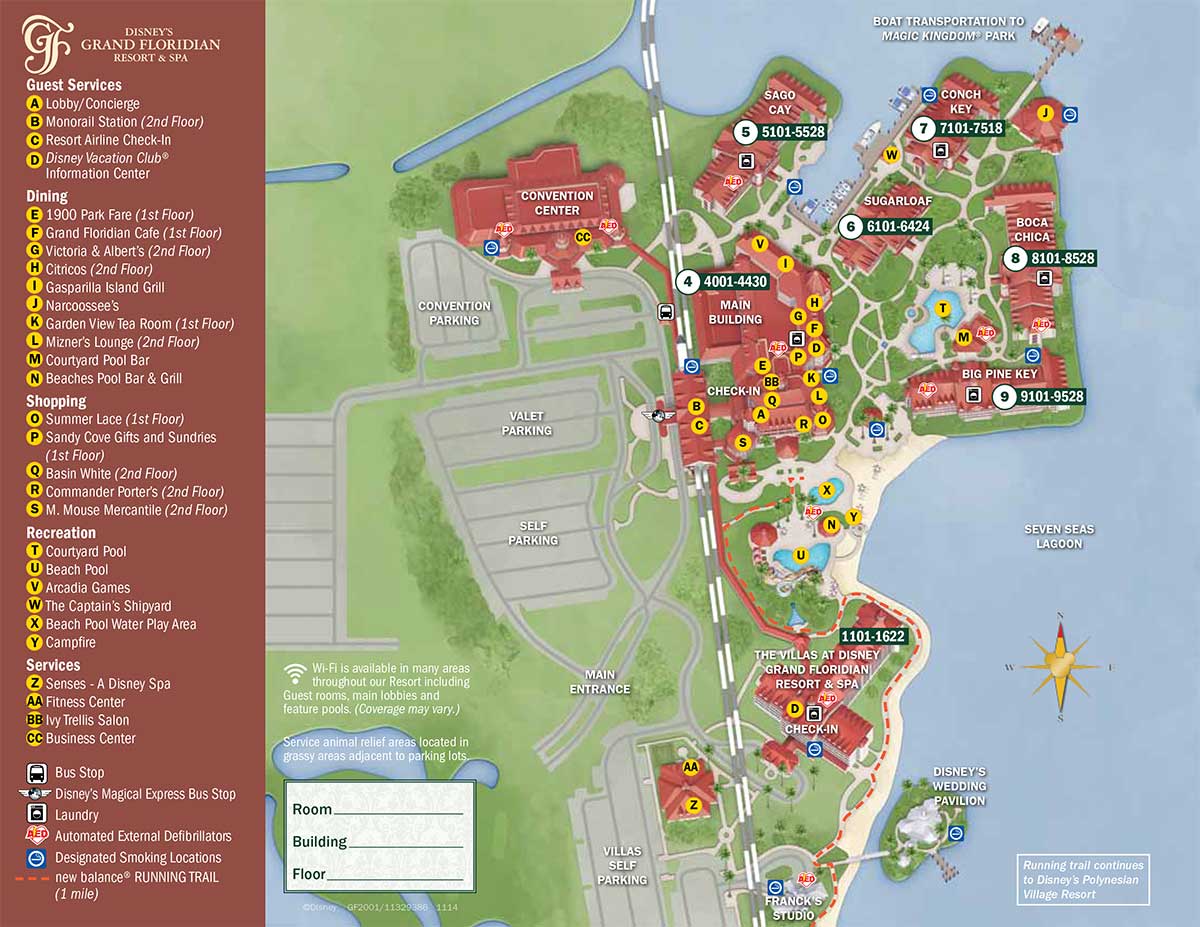 Disney's Grand Floridian Resort and Spa Map  