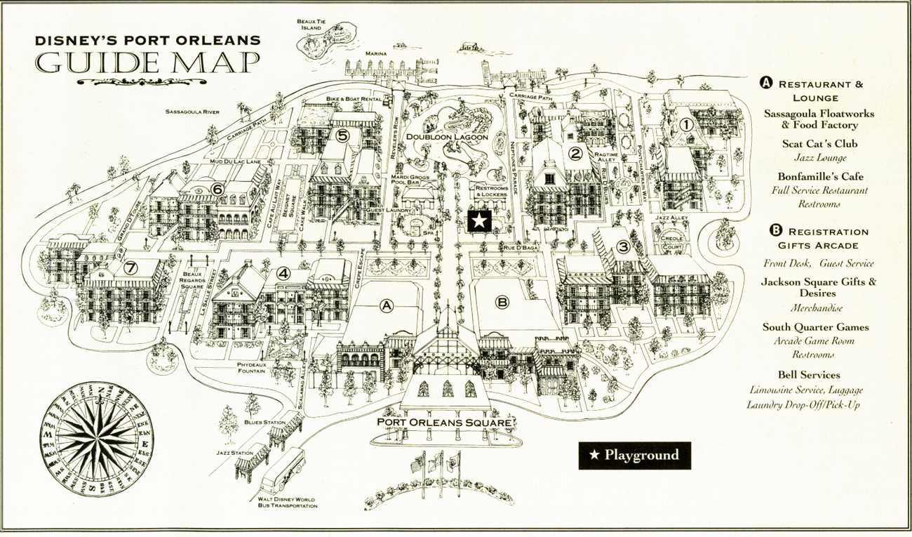Disney's Port Orleans French Quarter map 