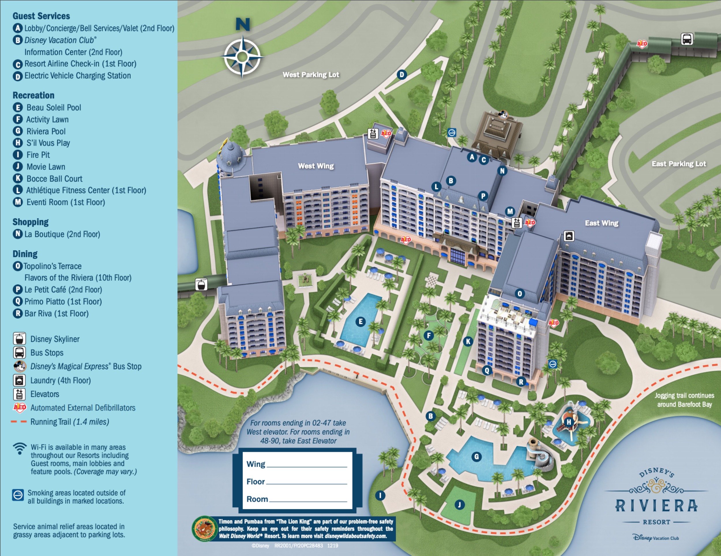 Disney's Riviera Resort map 