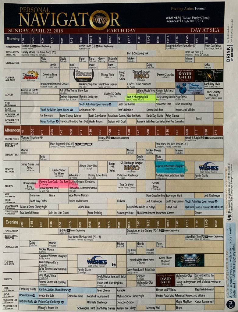 Disney Cruise Line Personal Navigator