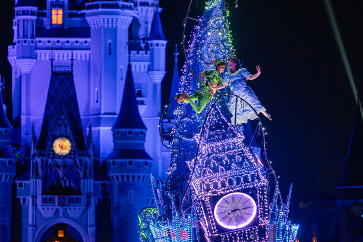 Disney Starlight parade with Peter Pan and Wendy